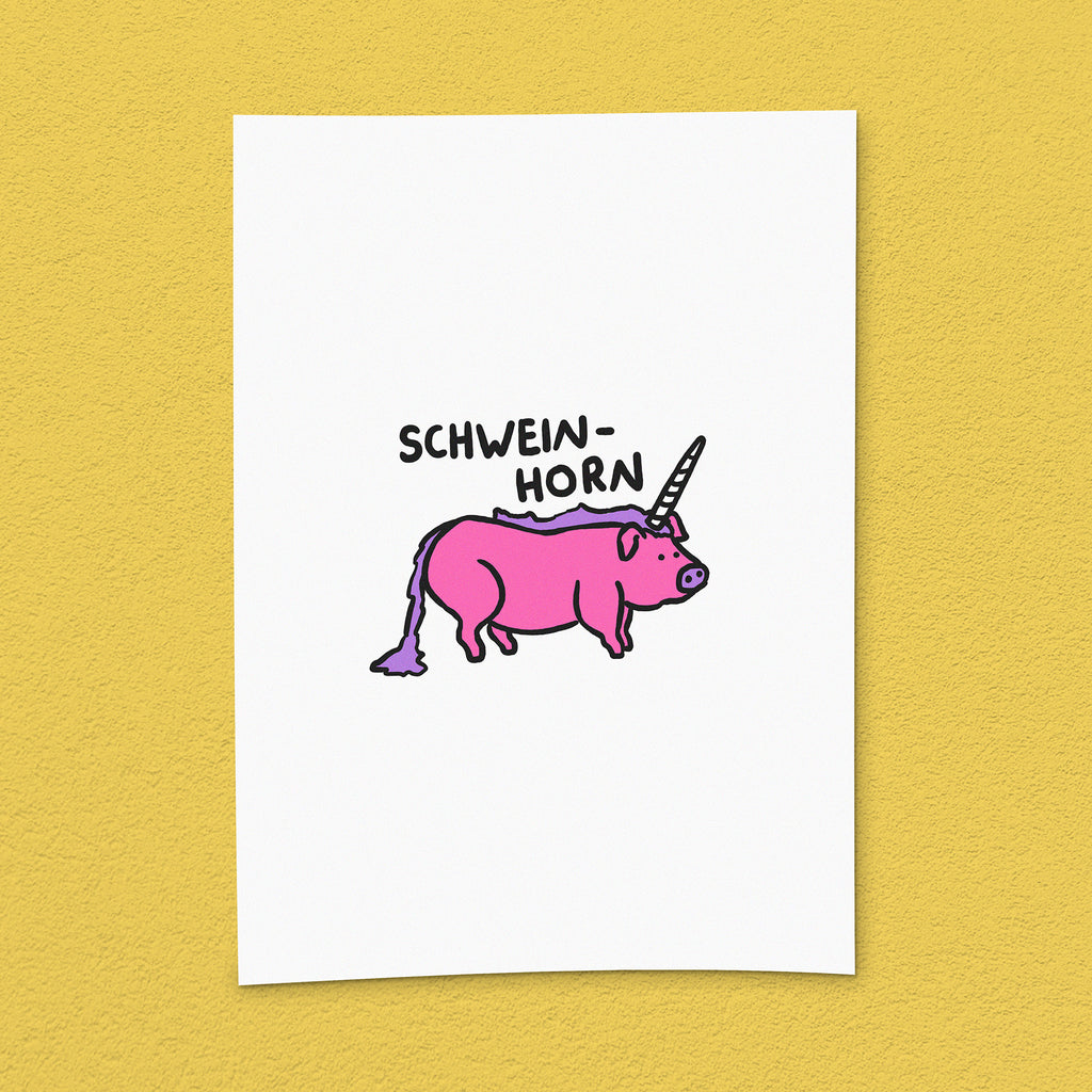 Kunstdruck "Schwein-Horn"