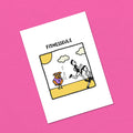 Postkarte A6 "Fitnesseule"