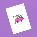 Postkarte A6 "Schwein-Horn"