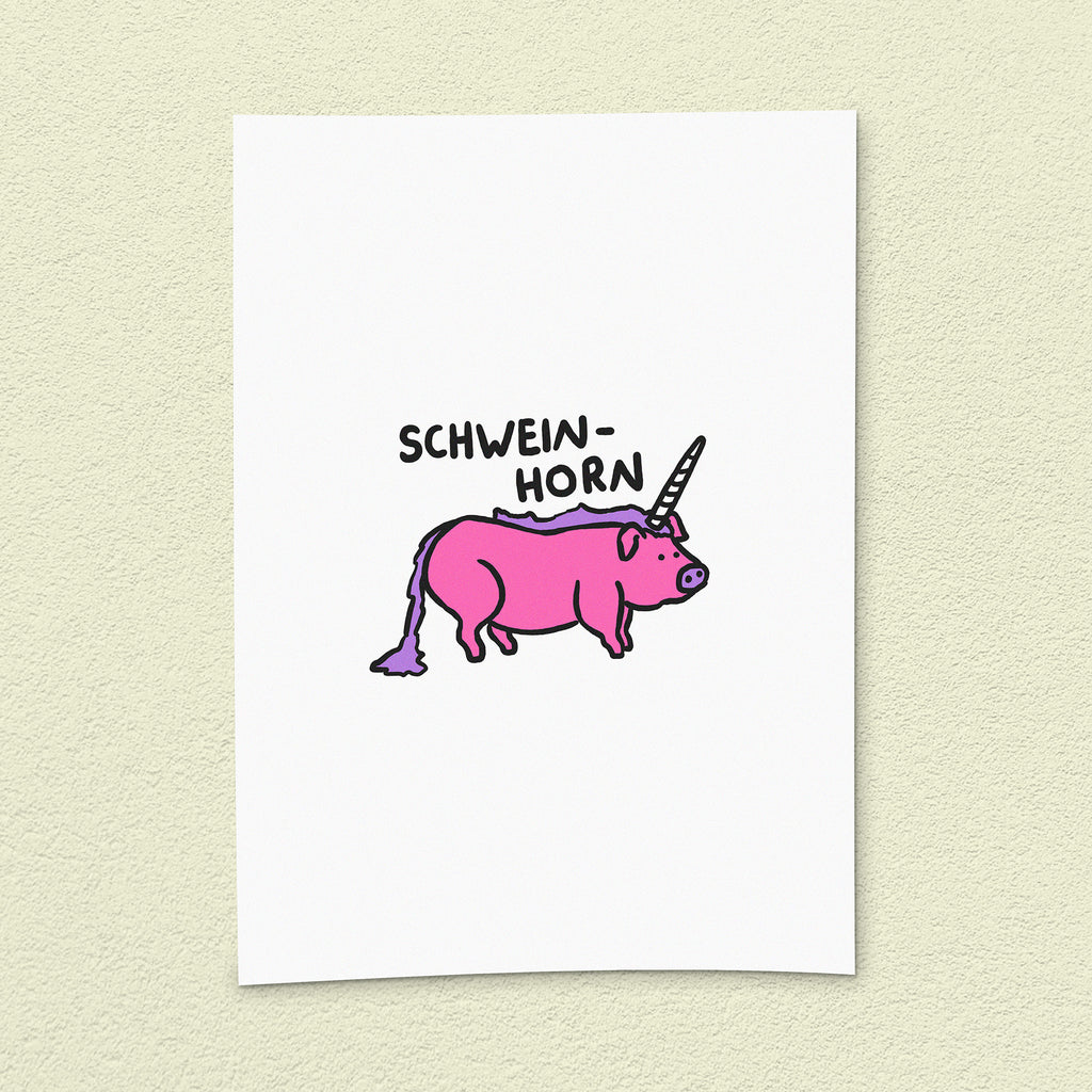 Kunstdruck "Schwein-Horn"