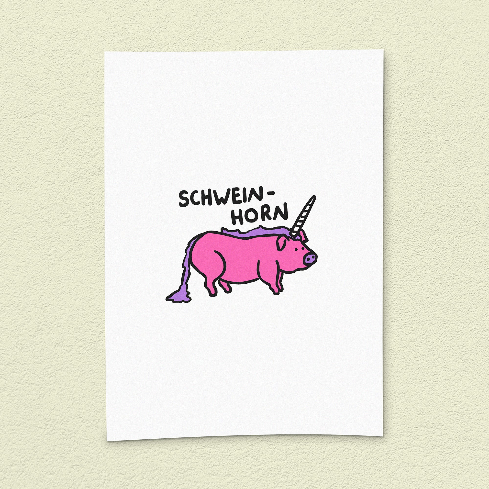 Kunstdruck "Schwein-Horn"