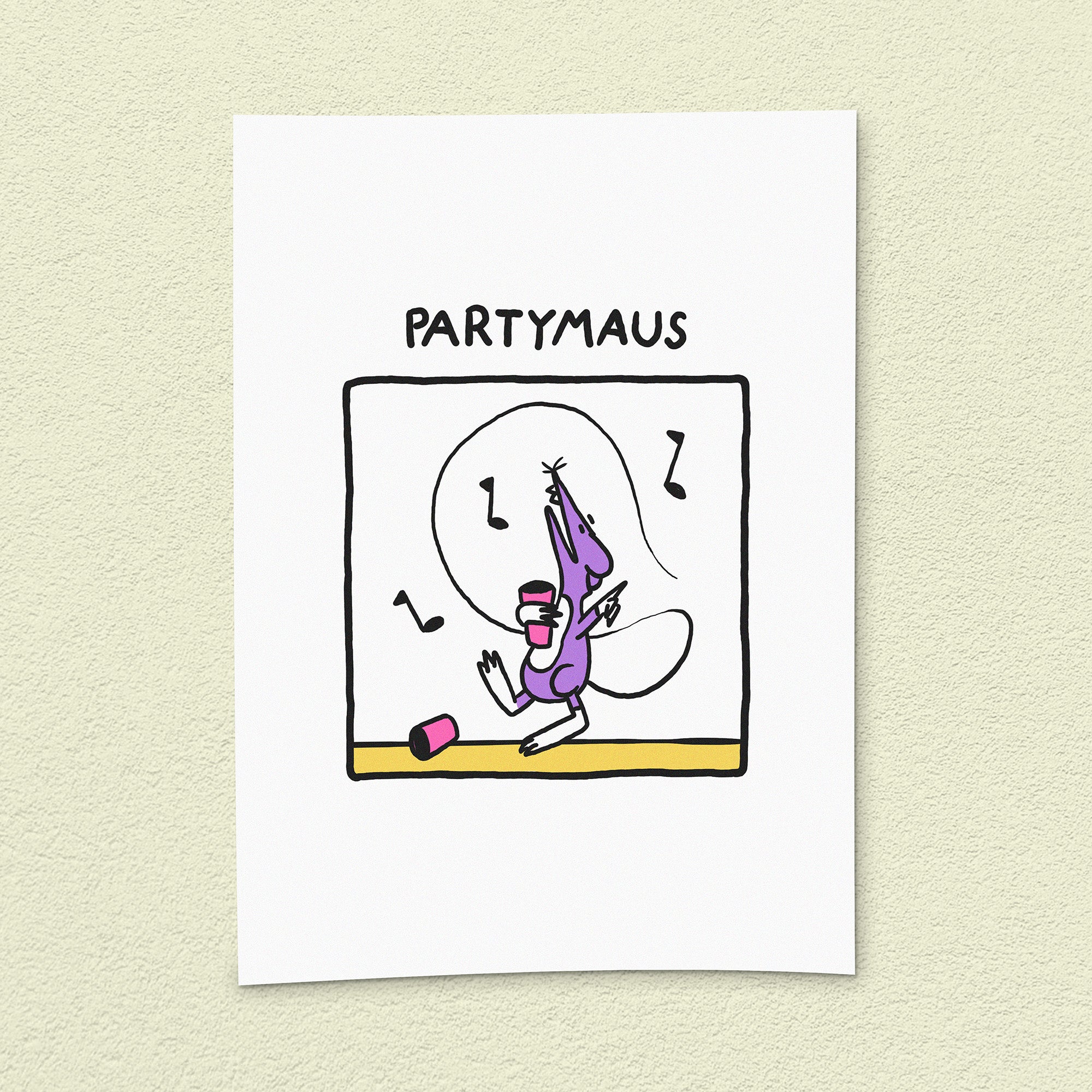 Kunstdruck "Partymaus"
