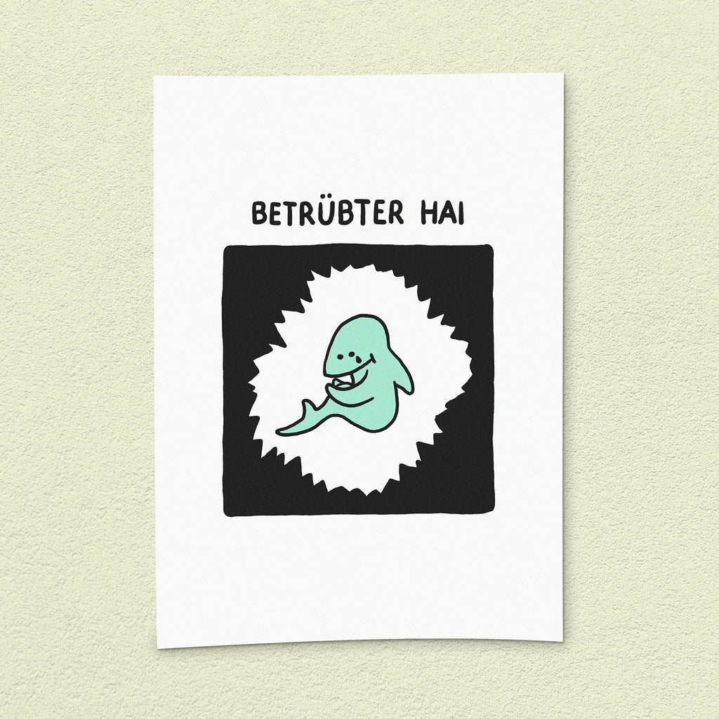 Kunstdruck "Betrübter Hai"