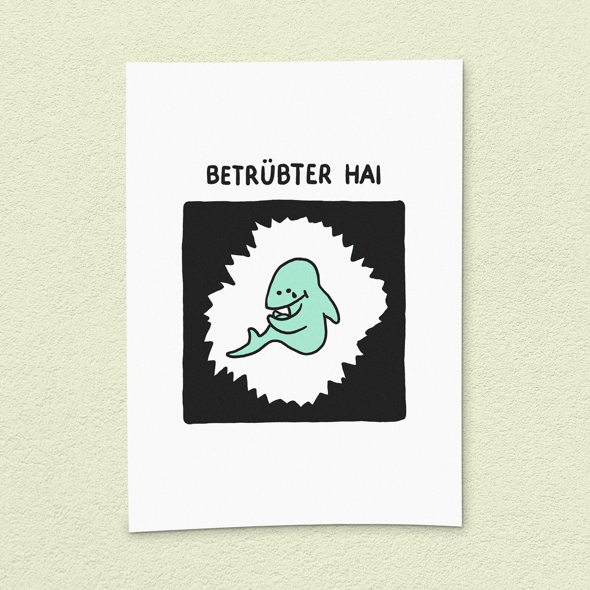 Kunstdruck "Betrübter Hai"