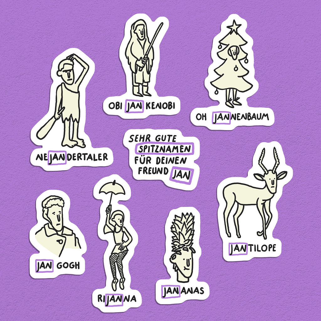 Spitznamen Jan, Stickerset, 8er