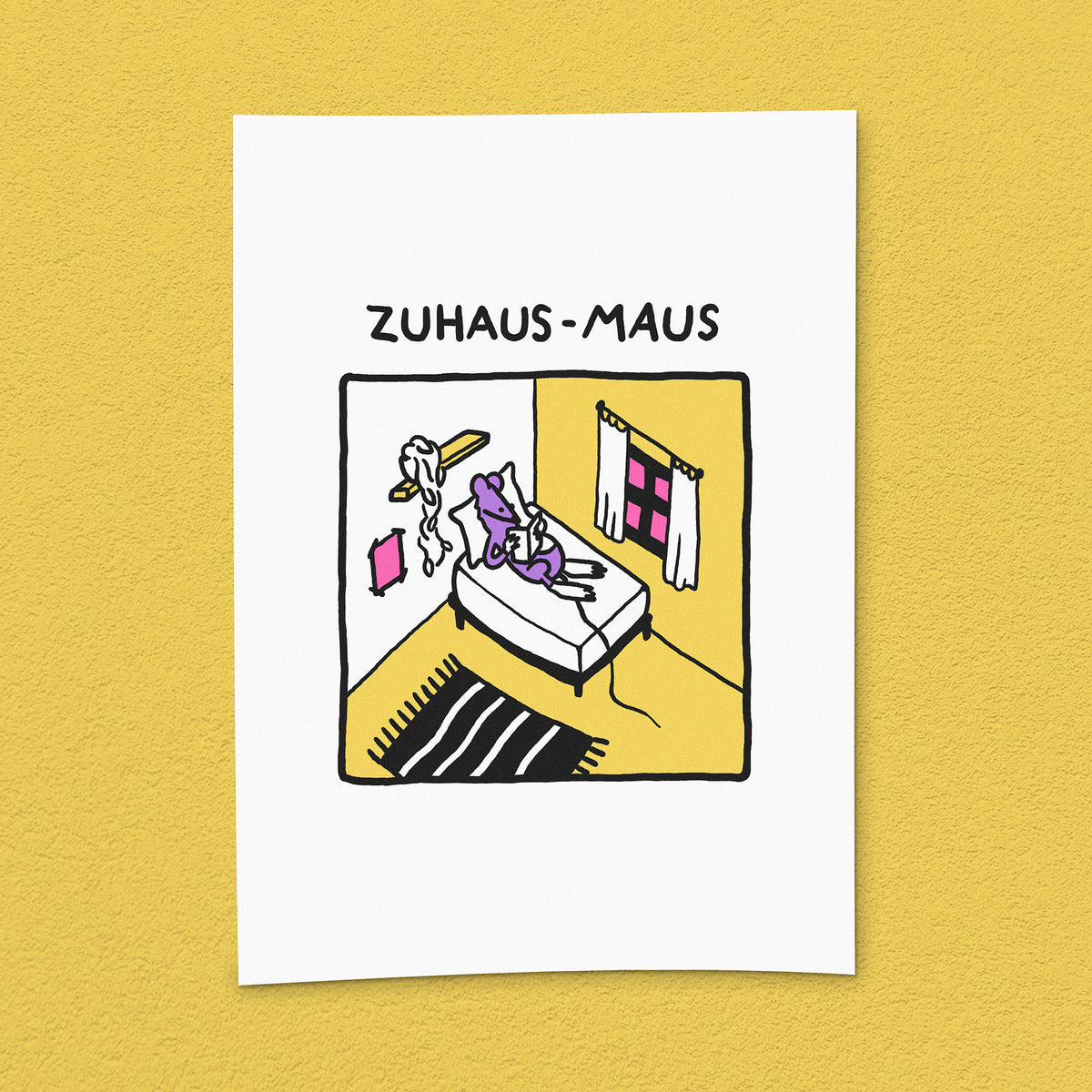 Kunstdruck "Zuhaus-Maus"
