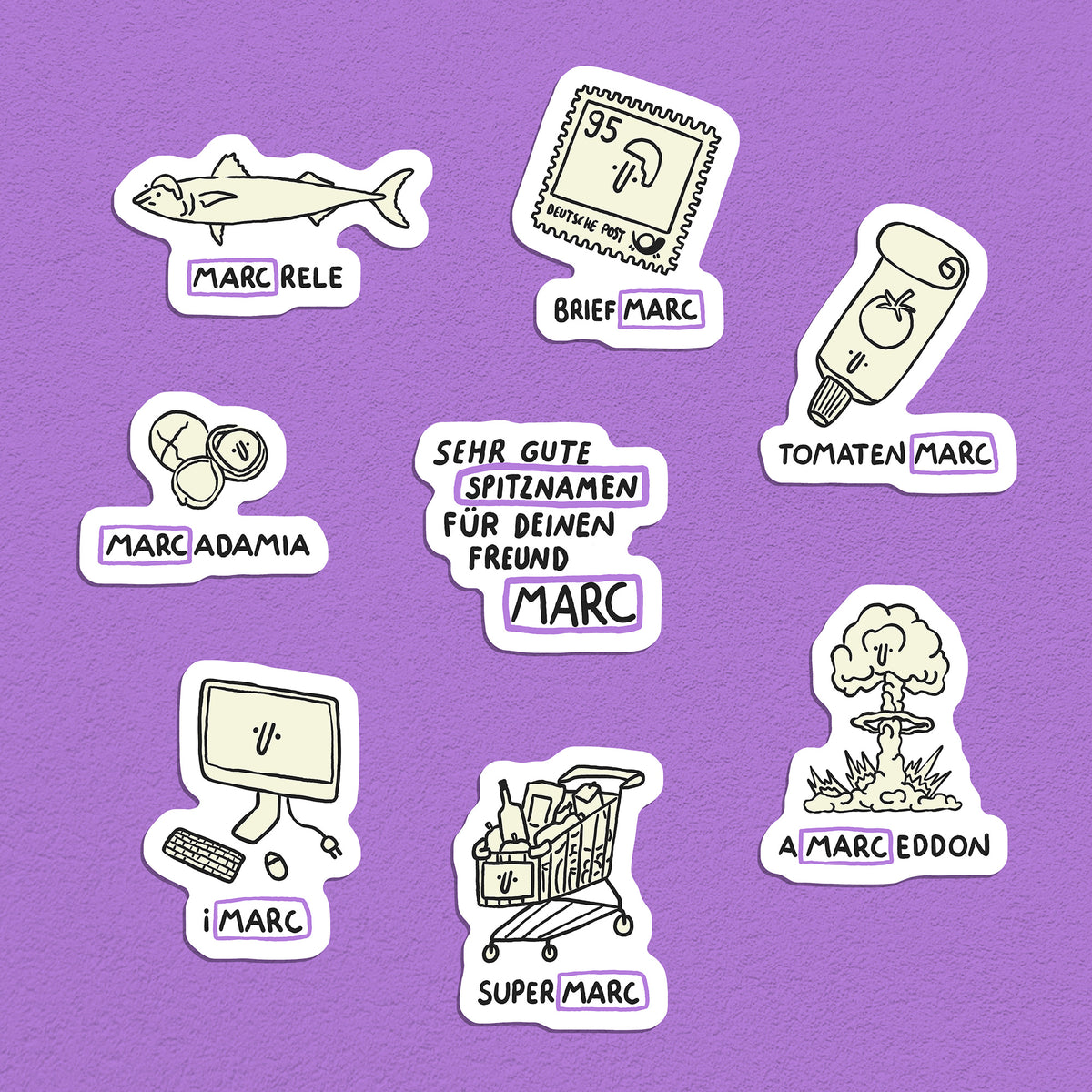 Spitznamen Marc, Stickerset, 8er