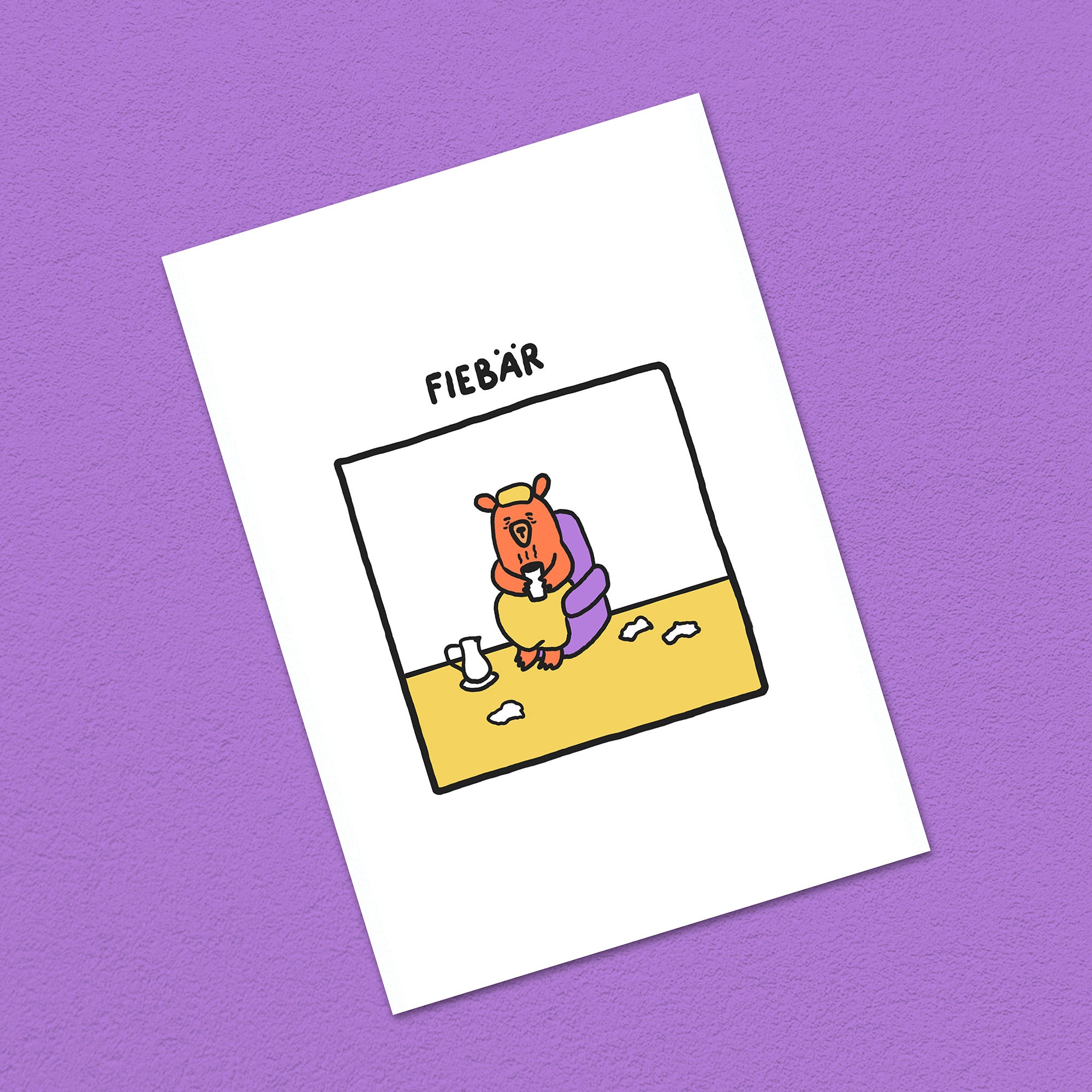 Postkarte A6 "Fiebär"