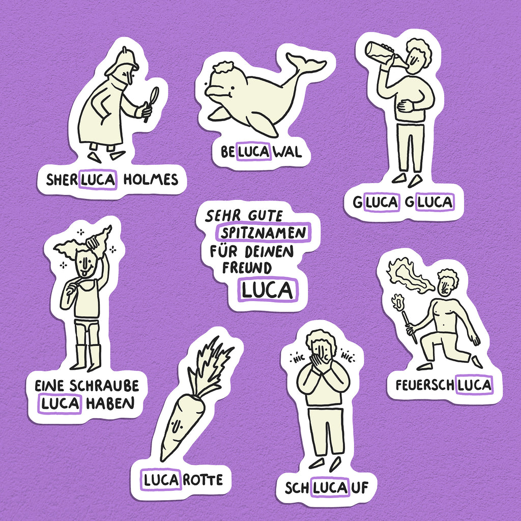 Spitznamen Luca, Stickerset, 8er