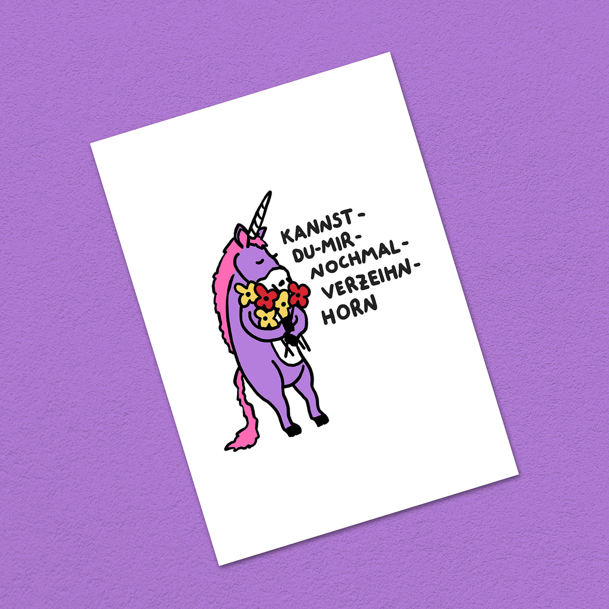 Postkarte A6 "Verzeihn-Horn"
