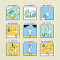 Enten Stickerset, 9er