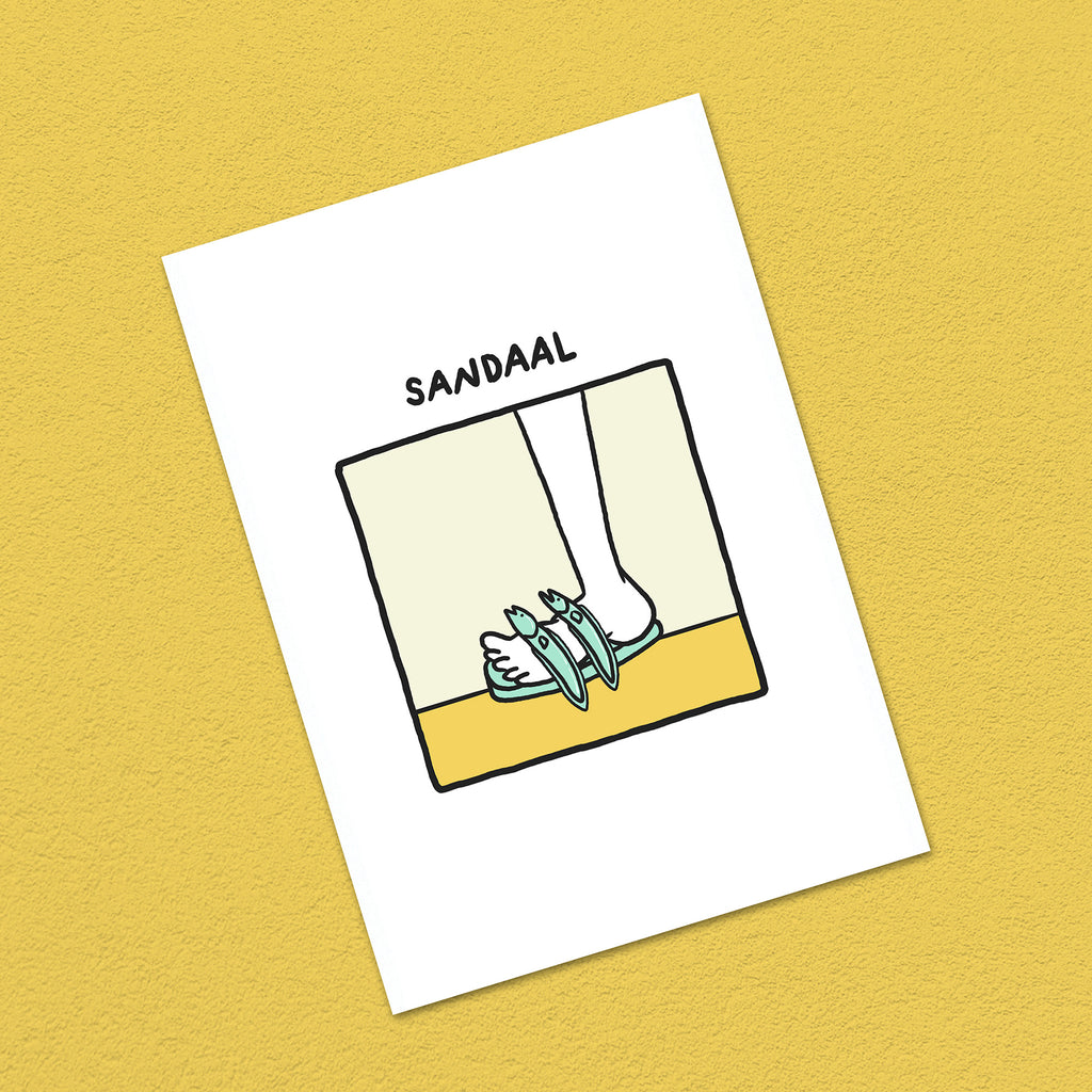Postkarte A6 "Sandaal"