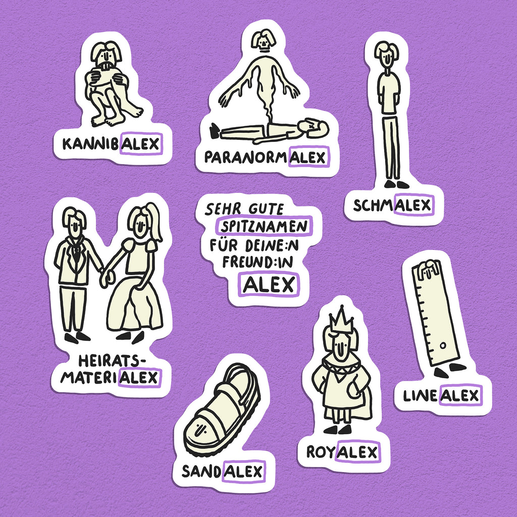Spitznamen Alex, Stickerset, 8er