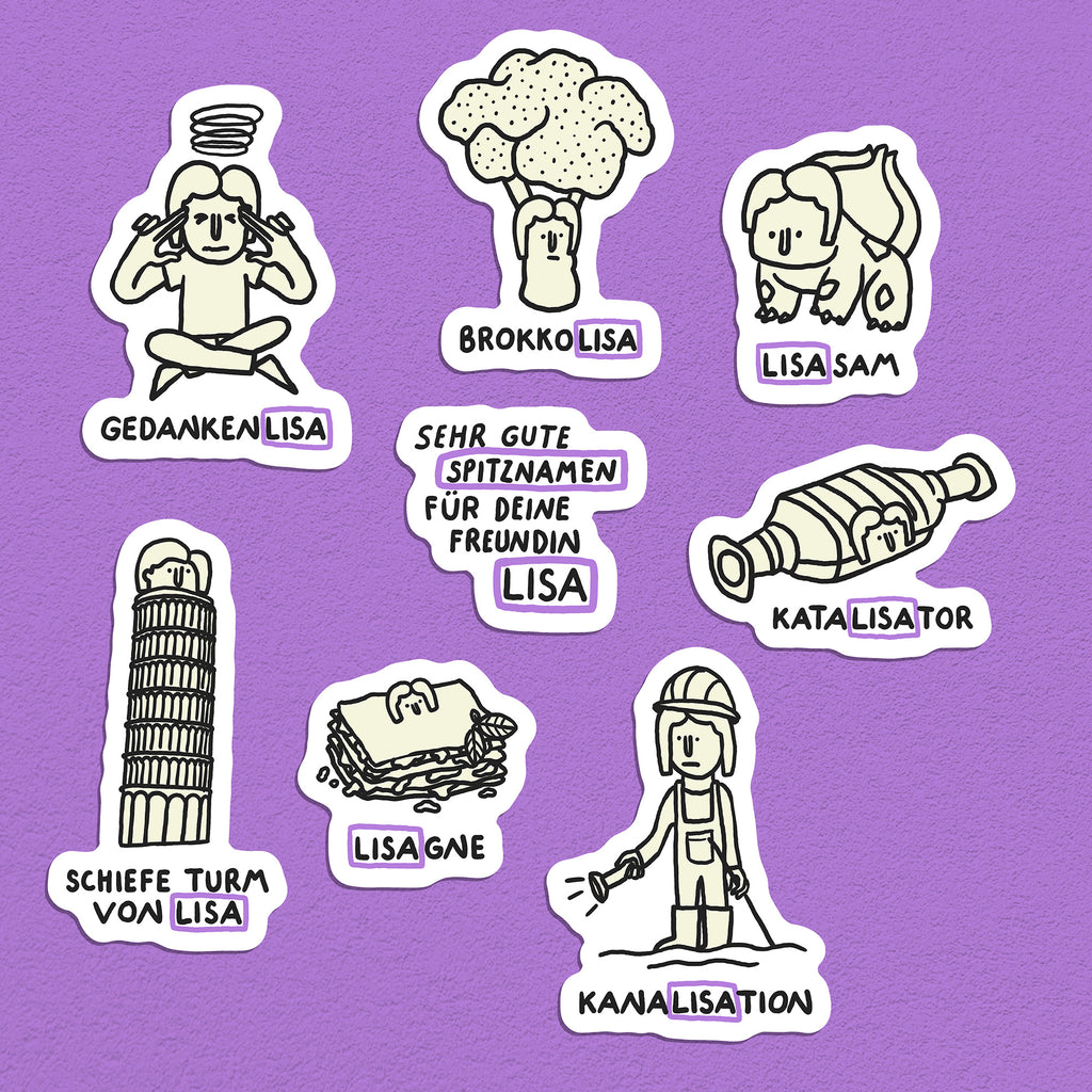 Spitznamen Lisa, Stickerset, 8er