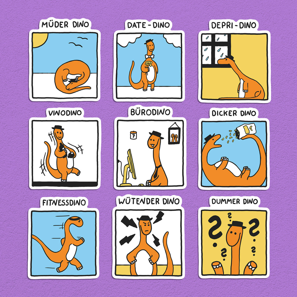 Dinos Stickerset, 9er