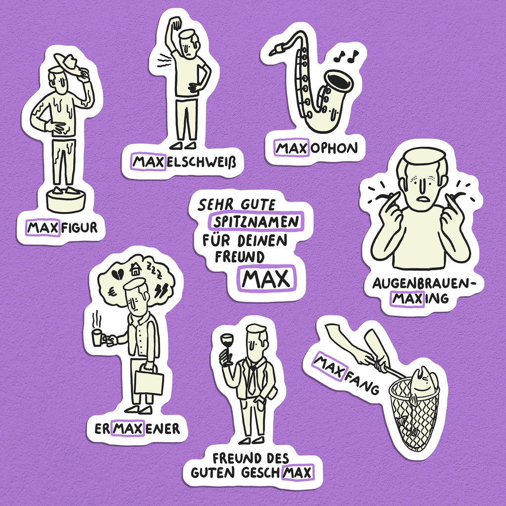 Spitznamen Max, Stickerset, 8er
