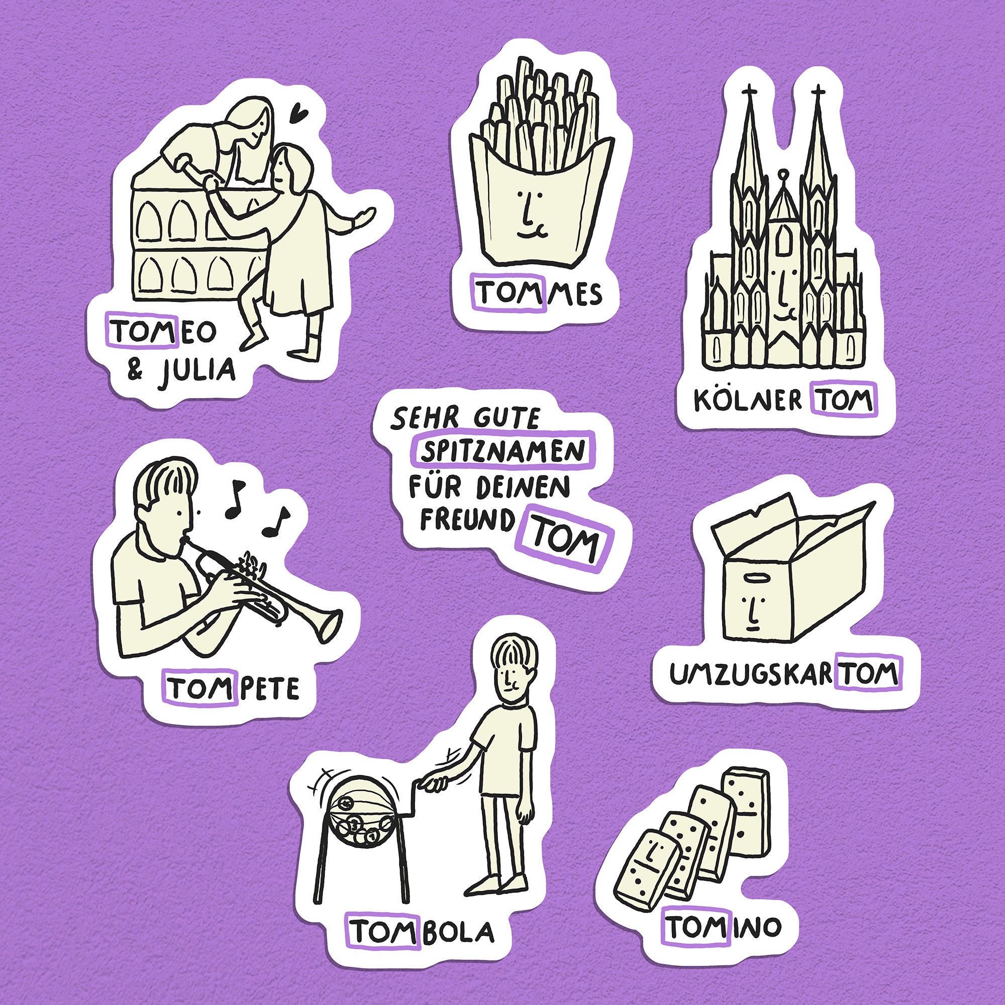 Spitznamen Tom, Stickerset, 8er