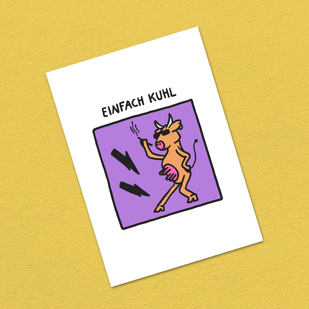 Postkarte A6 "Einfach Kuhl"