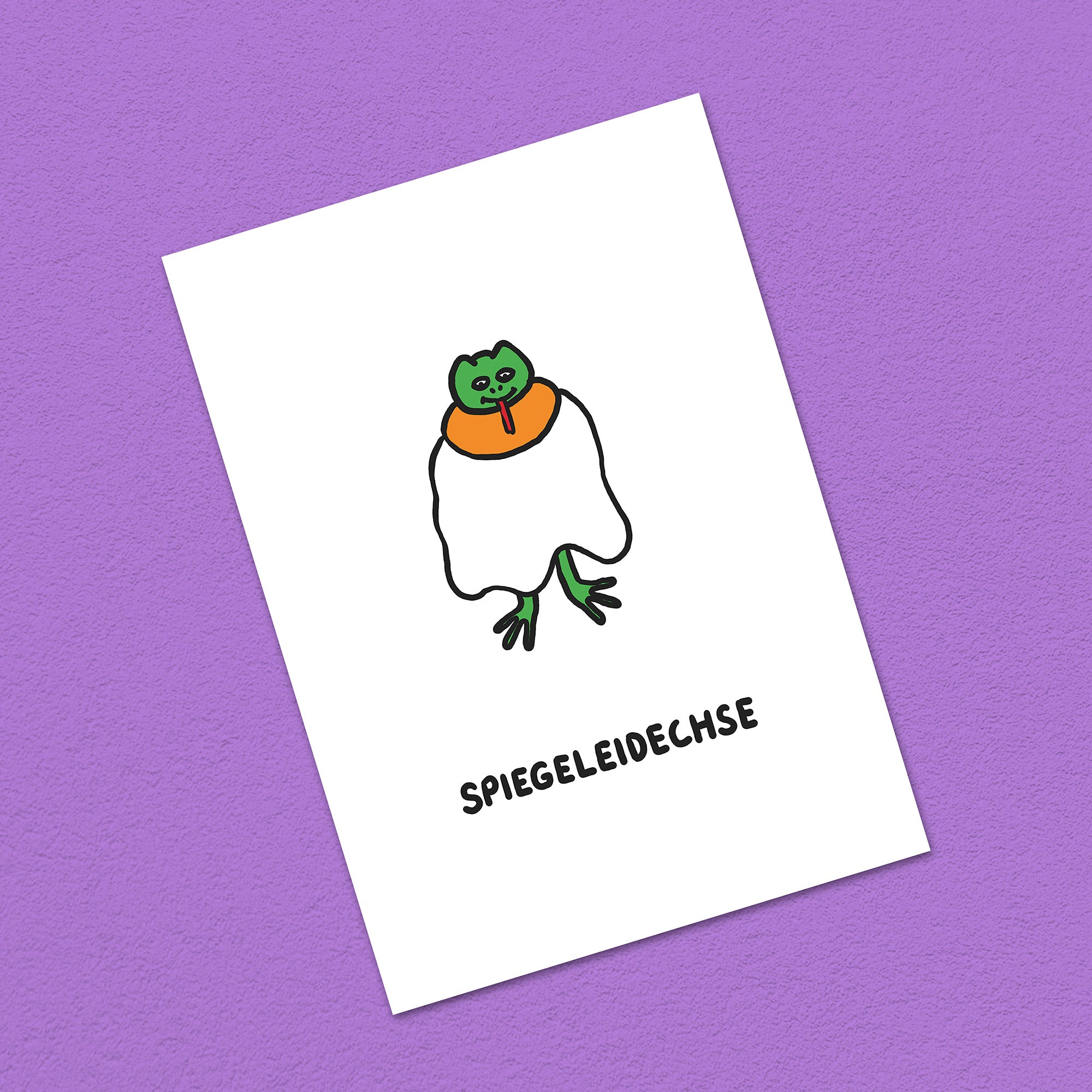Postkarte A6 "Spiegeleidechse"