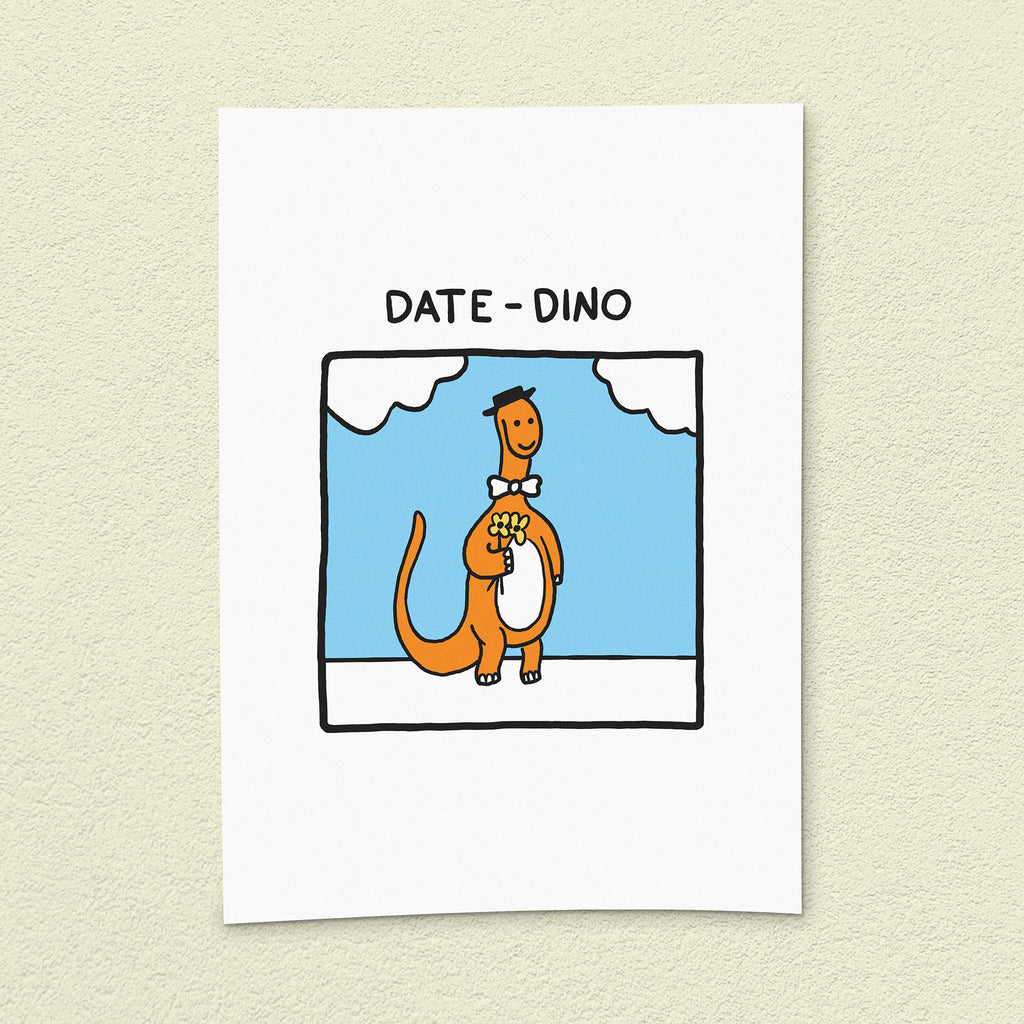 Kunstdruck "Date-Dino"