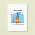 Kunstdruck "Date-Dino"