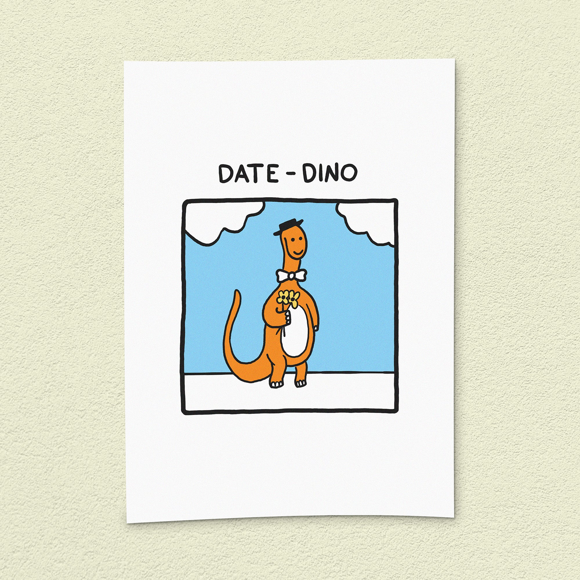 Kunstdruck "Date-Dino"