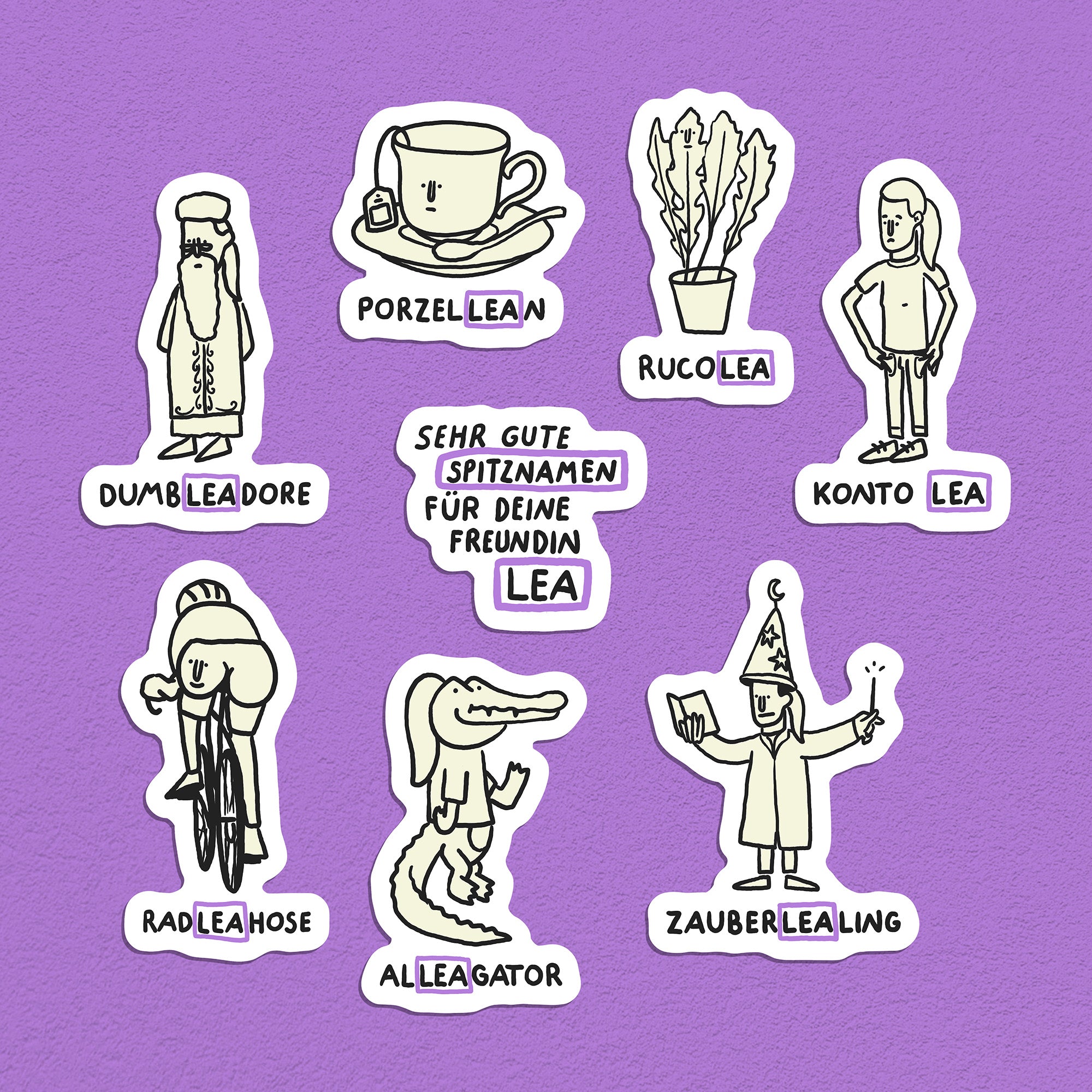 Spitznamen Lea, Stickerset, 8er