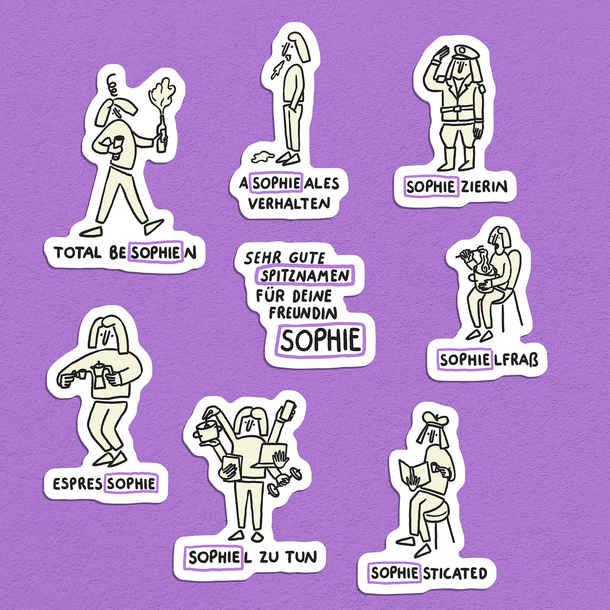 Spitznamen Sophie, Stickerset, 8er