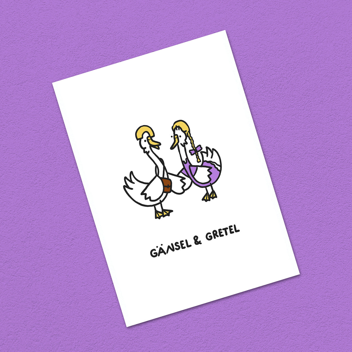 Postkarte A6 "Gänsel & Gretel"