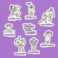 Spitznamen Sandra, Stickerset, 8er