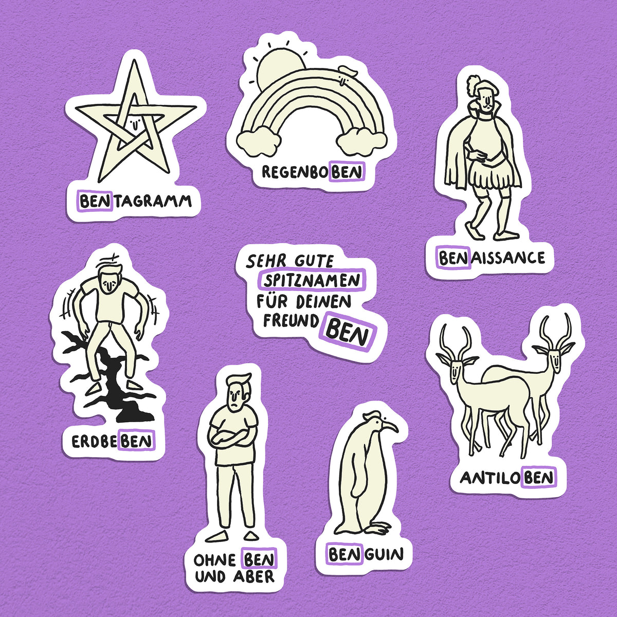 Spitznamen Ben, Stickerset, 8er