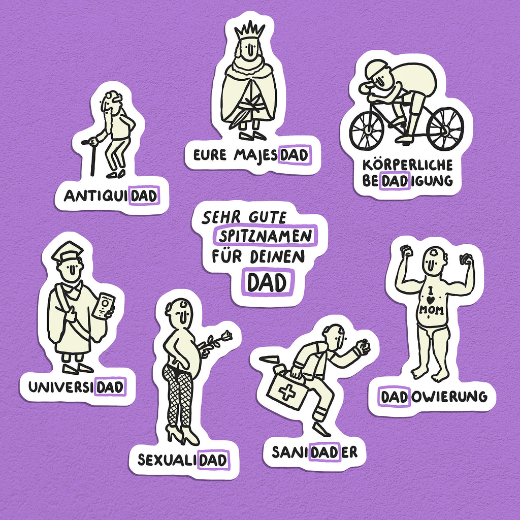 Spitznamen Dein Dad, Stickerset, 8er