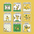 Hühner Stickerset, 9er