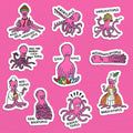 Oktopusse Stickerset, 10er