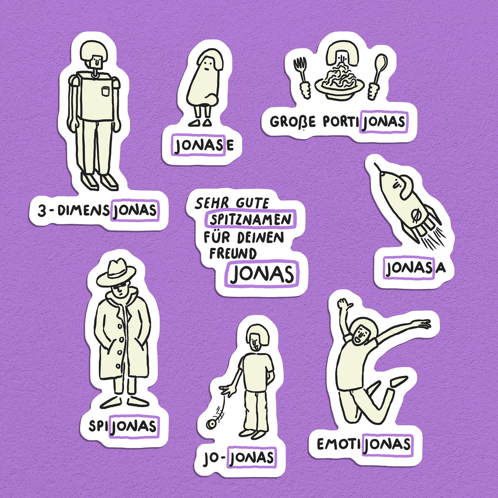 Spitznamen Jonas, Stickerset, 8er