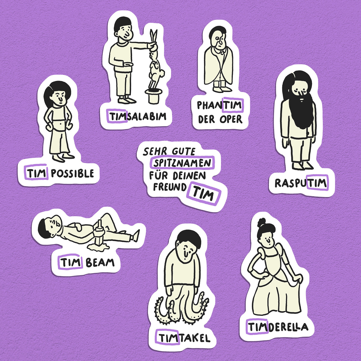 Spitznamen Tim, Stickerset, 8er