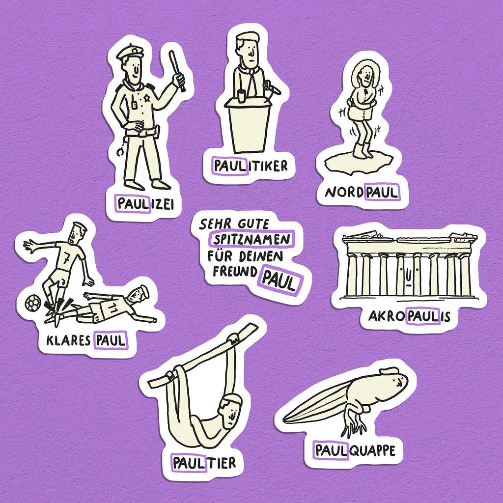Spitznamen Paul, Stickerset, 8er