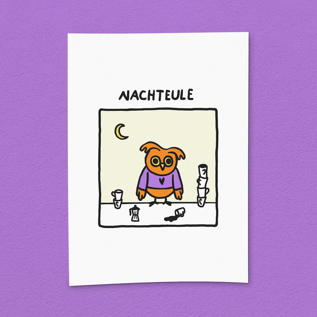 Kunstdruck "Nachteule"