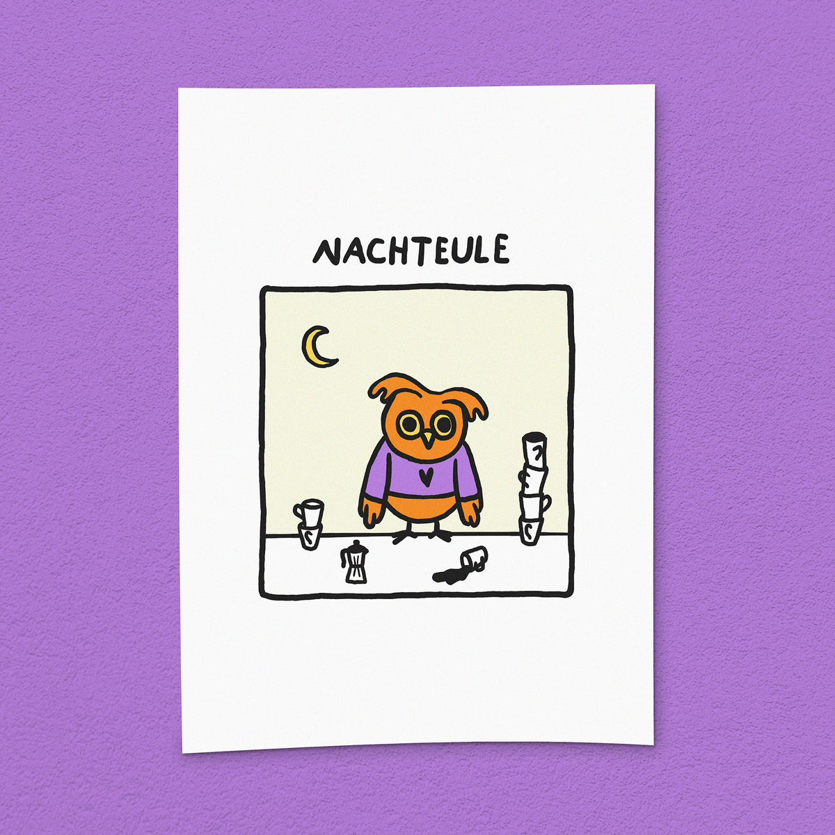 Kunstdruck "Nachteule"