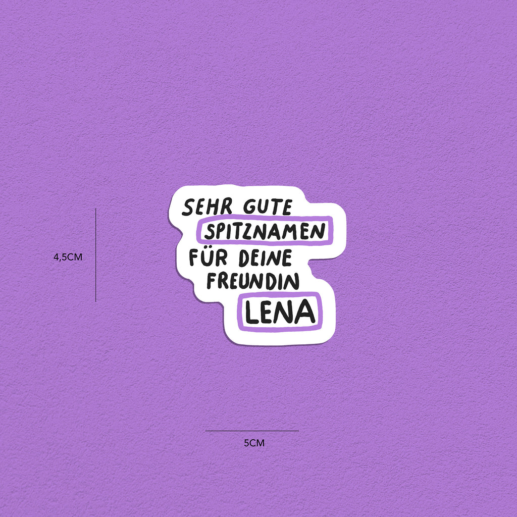 Spitznamen Lena, Stickerset, 8er