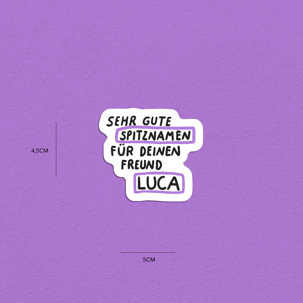 Spitznamen Luca, Stickerset, 8er