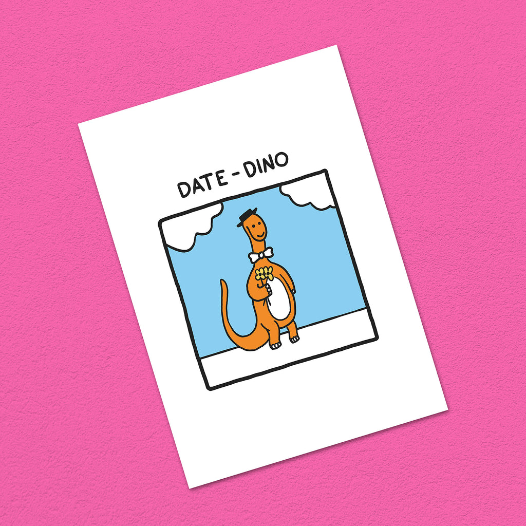 Postkarte A6 "Date-Dino"