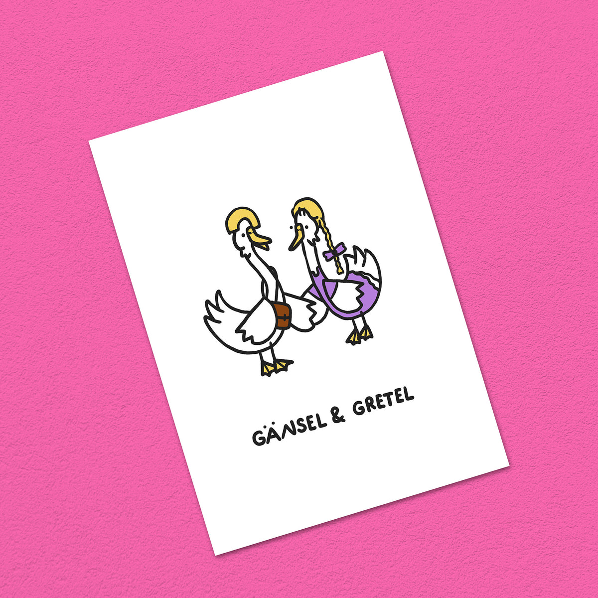 Kartenset Gänse, 5er