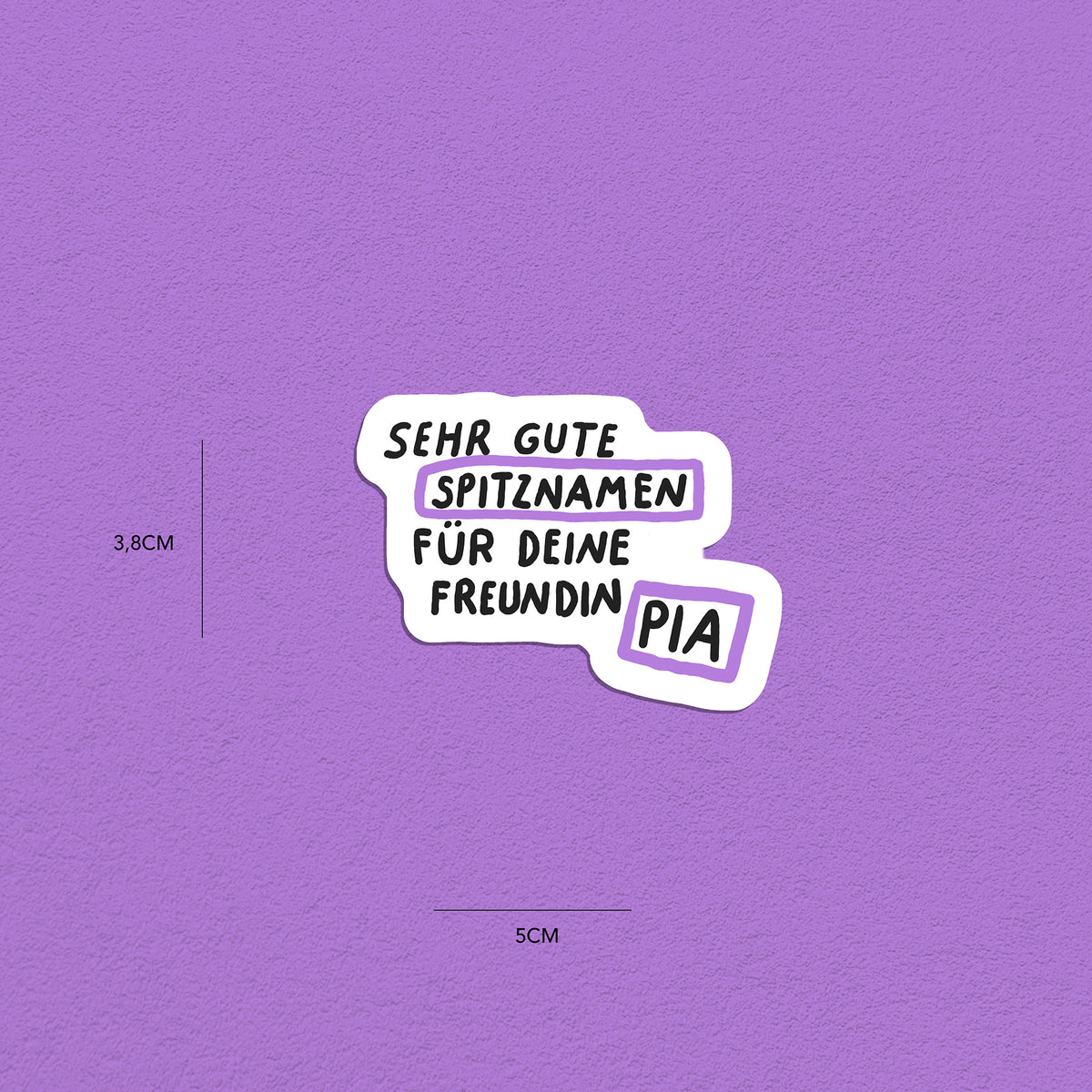 Spitznamen Pia, Stickerset, 8er