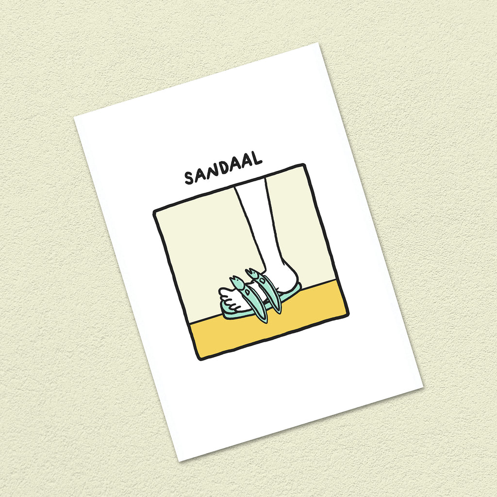 Postkarte A6 "Sandaal"
