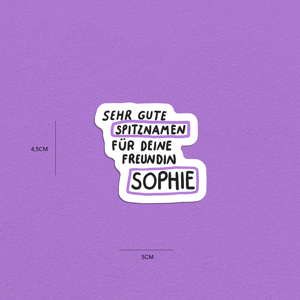 Spitznamen Sophie, Stickerset, 8er