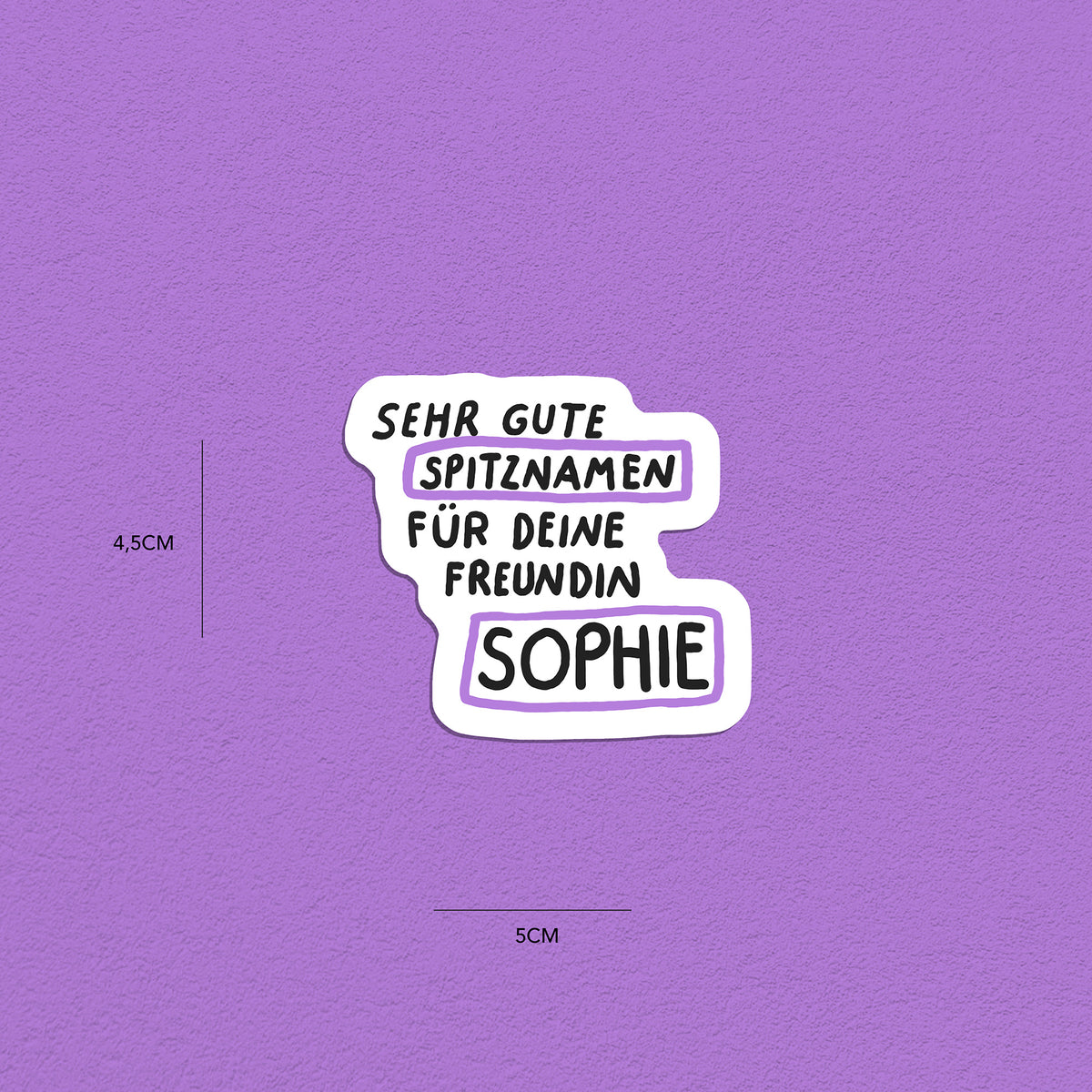 Spitznamen Sophie, Stickerset, 8er