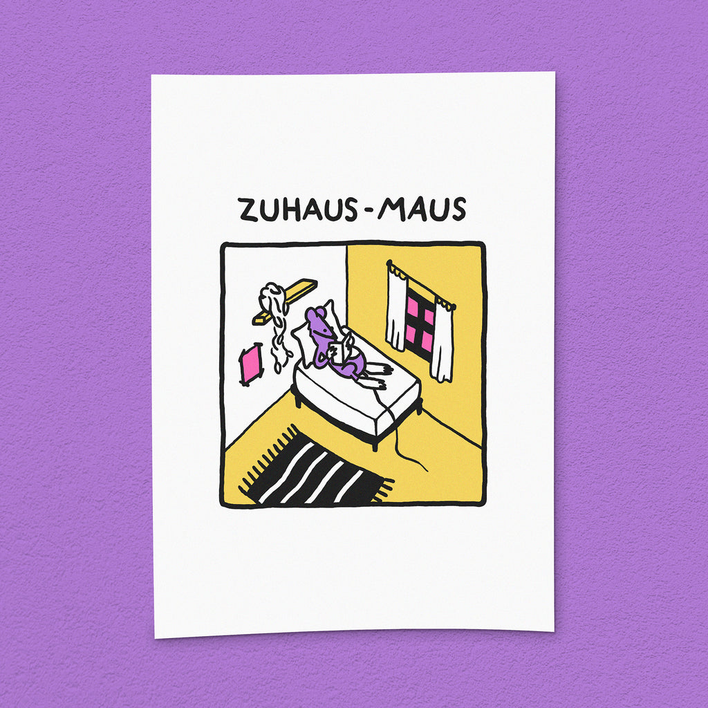 Kunstdruck "Zuhaus-Maus"