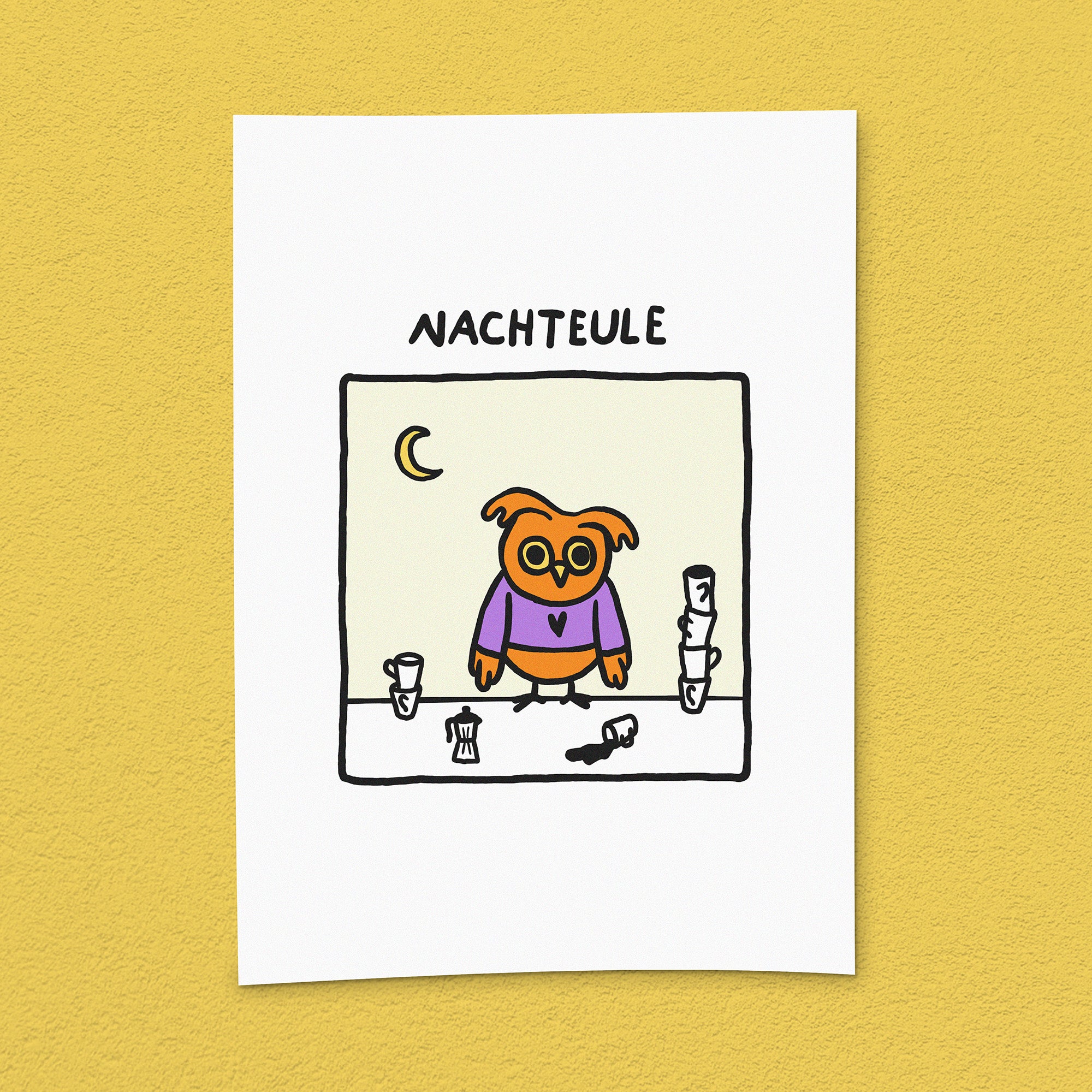Kunstdruck "Nachteule"