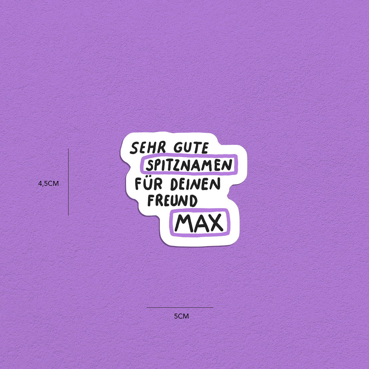 Spitznamen Max, Stickerset, 8er